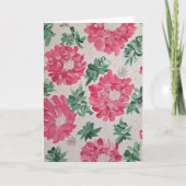 Kerst Bonanza Floral Note Kaart (Voorkant)