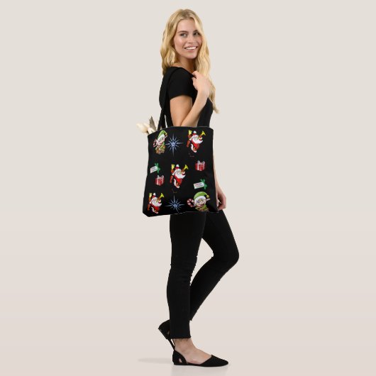 kerst boodschappentas tote bag (Op model)