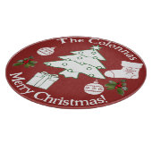 Kerst boom glas snijplank (Hoek)