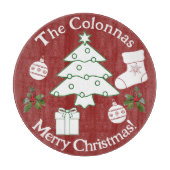 Kerst boom glas snijplank (Voorkant)