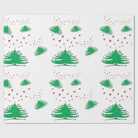 Kerst Boom Matte Wrapping Papier, 30 in x 6 ft Cadeaupapier (Vlak)