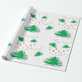 Kerst Boom Matte Wrapping Papier, 30 in x 6 ft Cadeaupapier (Uitgerold)