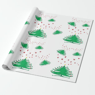 Kerst Boom Matte Wrapping Papier, 30 in x 6 ft Cadeaupapier