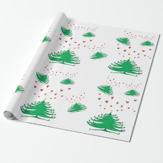 Kerst Boom Matte Wrapping Papier, 30 in x 6 ft Cadeaupapier