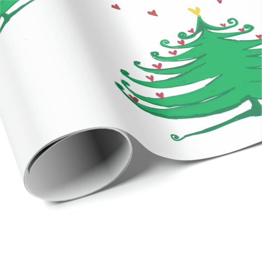 Kerst Boom Matte Wrapping Papier, 30 in x 6 ft Cadeaupapier (Rol Hoek)