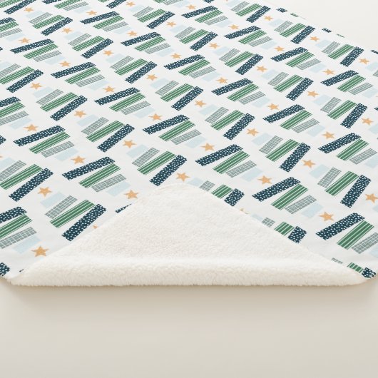 Kerst Boom Patch Werk Sherpa Deken (3/4)