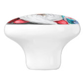 Kerst Boom Pet Gnome met Gifts Keramische Knop (Zijkant)