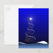 Kerst- Boom & Ster Feestdagenkaart (Voorkant / Achterkant)