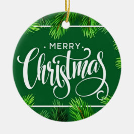 Kerst boom takken grens keramisch ornament