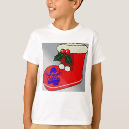 Kerst Boot Design - Kind T-shirt