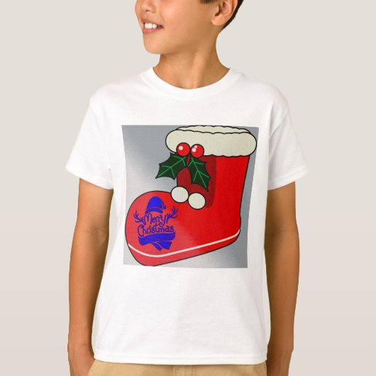 Kerst Boot Design - Kind T-shirt (Voorkant)