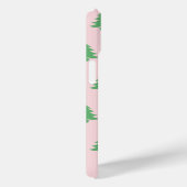 Kerst Bord Roze en Groene Bomen Monogram Case-Mate iPhone Case (Achterkant / Rechts)