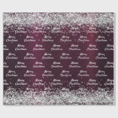 Kerst bordeaux zilver elegant cadeaupapier (Vlak)