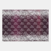 Kerst bordeaux zilver elegant inpakpapier vel (Voorkant)