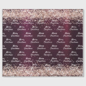 Kerst bordeauxrood roos elegant cadeaupapier (Vlak)