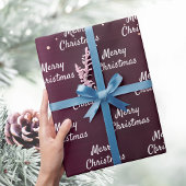 Kerst bordeauxrood roos elegant cadeaupapier