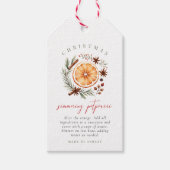 Kerst Borrelende Potpourri Cadeaulabel (Voorkant)