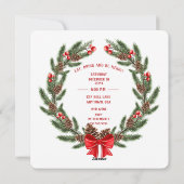 Kerst Borrelplank en Wijnfeest Uitnodiging (Achterkant)