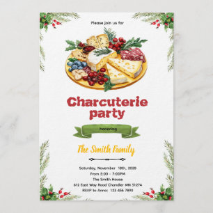 Kerst Borrelplank feest uitnodiging