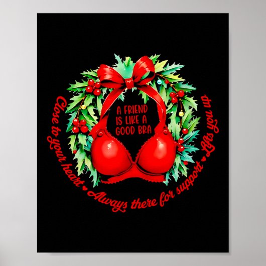Kerst Borst Een vriend is als een goede beha Poster (Voorkant)