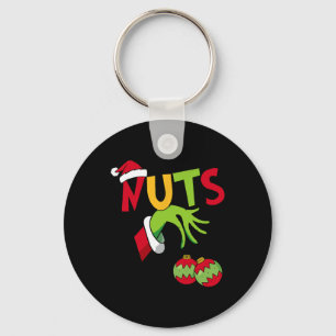 Kerst Borst Noten Kastanjes Kerstmis Koppel Matche Sleutelhanger