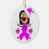 Kerst Borstkanker gevecht Keramisch Ornament (Rechts)