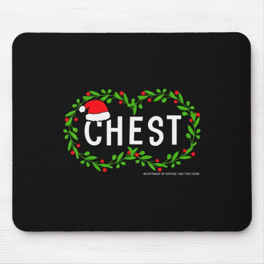 Kerst Borstnoten Kerstpret Fun Matching Koppel Kas Muismat (Voorkant)