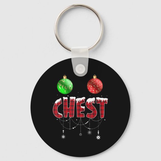 Kerst Borstnoten Matching Koppel Kastanjes 4 Sleutelhanger (Voorkant)