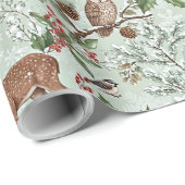 Kerst bos botanisch cadeaupapier (Rol Hoek)