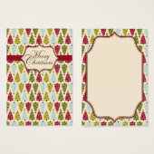 Kerst Bos Gift Label 2 Visitekaartje (Voorkant /achterkant)