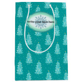 Kerst bos inpakpapier medium cadeauzakje (Voorkant)