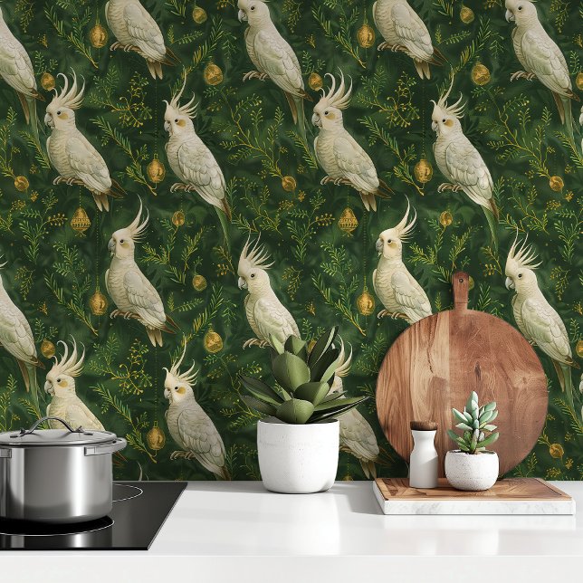 Kerst Bos Wallpapers Cockatoos Behang (Creator heeft geüpload)