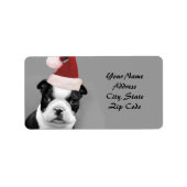 Kerst Boston Terrier adresetiketten Etiket (Voorkant)