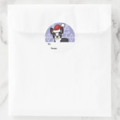 Kerst Boston Terrier cadeau Labels (Tas)
