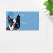 Kerst Boston terrier cadeau labels Visitekaartje (Bureau)