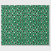 Kerst Boston Terrier Candy Cane Cadeaupapier (Vlak)