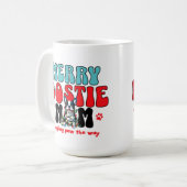 Kerst Boston Terrier Hond Mam Koffiemok (Voorkant links)