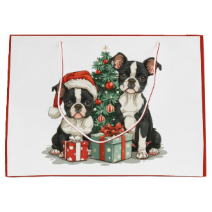 Kerst Boston Terrier Honden Groot Cadeauzakje