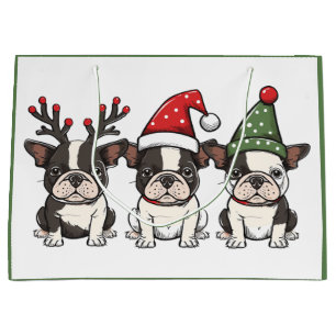 Kerst Boston Terrier Honden Groot Cadeauzakje