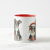 Kerst Boston Terrier Honden Mok (Midden)