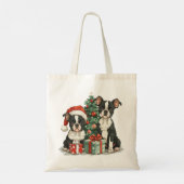 Kerst Boston Terrier Honden Tote Bag (Achterkant)