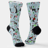 Kerst Boston Terrier Socks Sokken (Gebogen)