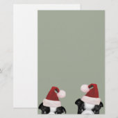 Kerst Boston Terriers Briefpapier (Voorkant / Achterkant)