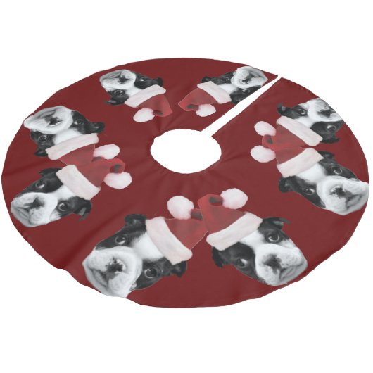 Kerst Boston Terriers Kerstboom Rok (Gekanteld)