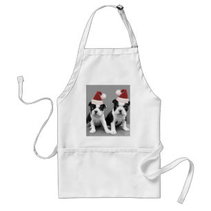 Kerst Boston Terriers Standaard Schort