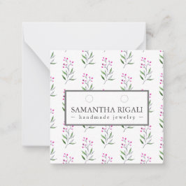 Kerst Botanicals Ketting Oorbellen Display Notitiekaartje