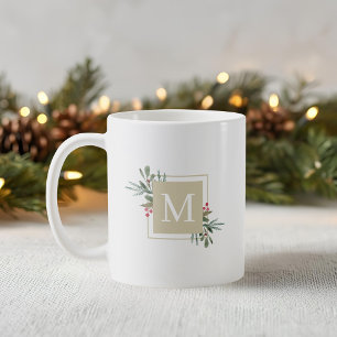 Kerst Botanicals Monogram Koffiemok