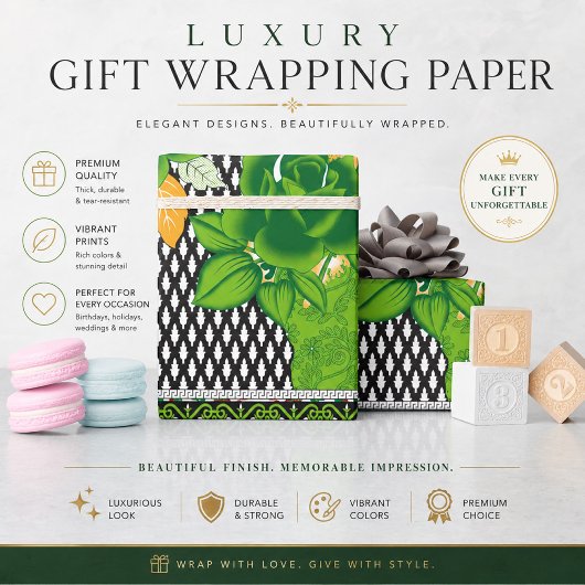 Kerst Botanisch Bloemendecoratie Inpakpapier