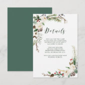 Kerst botanisch | Details huwelijksgast Kaart (Voorkant / Achterkant)