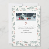 Kerst Botanische Bessen Kaart (Achterkant)